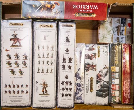 11x Games Workshop Warhammer Age of Sigma, To include, Seraphon, Sylaneth, Slaves to Darkness, Starter set Warrior, Paint and