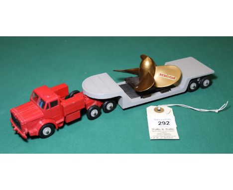 Dinky Supertoys, Thornycroft Mighty Antar with propellar. This is a  later issue, It has a detachable trailer, Glazed cab and