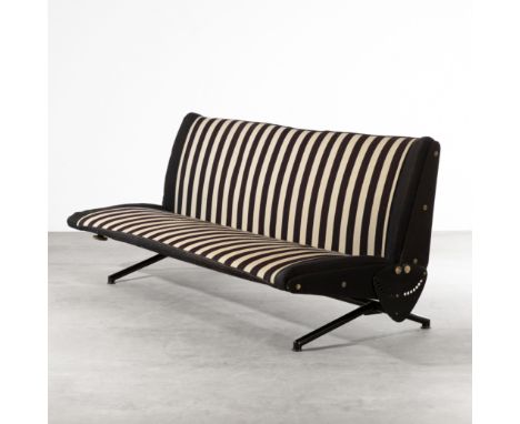 Osvaldo Borsani, Verstellbares Sofa / Daybed Modell D 70Osvaldo BorsaniTecnoEntwurf 1954. Ausführung Tecno. Schwarz lackierte
