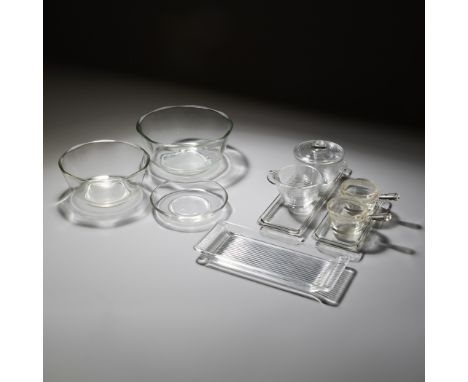 Wilhelm Wagenfeld, Konvolut Glasteile der Vereinigten Lausitzer Glaswerke AGWilhelm WagenfeldVLG AG, WeißwasserKonvolut 2 Sch