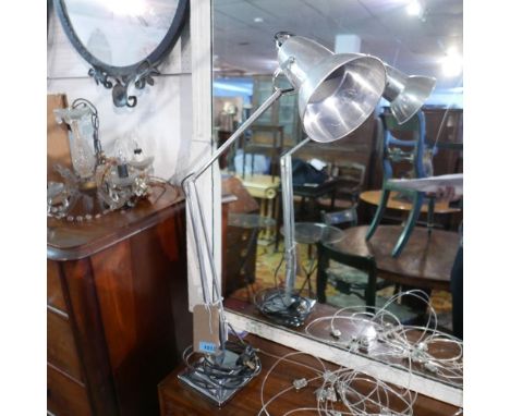 A 1930's chrome plated anglepoise lamp, designed by George Carwardine and produced by Herbert Terry &amp; Sons