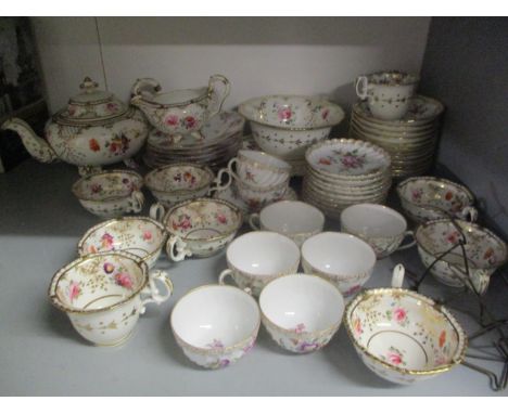 A Dresden part tea service, together with similar patterned china 