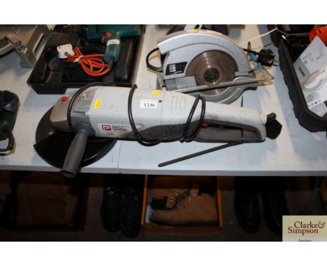 A large angle grinder