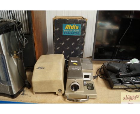 An Aldis colour slide projector, sold as collector's item