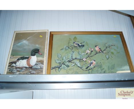 A Peter R Holmes study of birds together with another of a duck