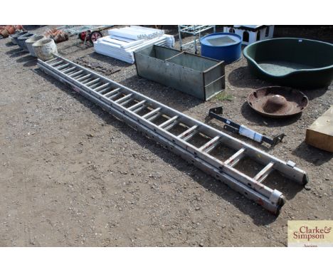 A Youngman 4.5m aluminium extending ladder
