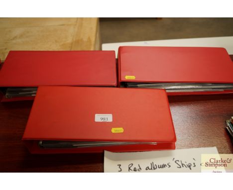 Three albums of ships First Day covers