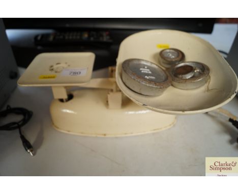 A set of scales and weights