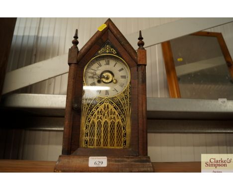 A late Victorian mantel clock
