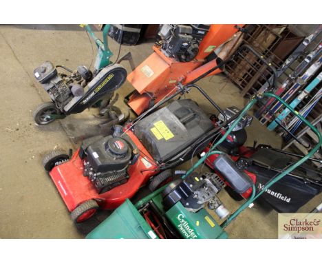 A Champion rotary mower with grass box