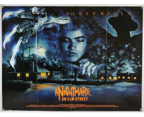 Wes Craven's A Nightmare on Elm Street (1984) British Quad film poster, artwork by Graham Humphreys, cult horror film featuri