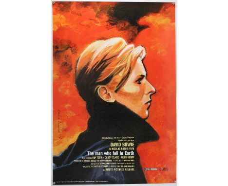 The Man Who Fell to Earth (R-2011) Re-release poster for classic 1976 Nicolas Roeg film starring David Bowie, artwork is by K