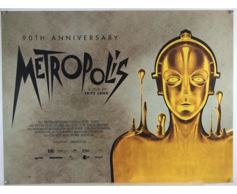 Metropolis (R-2010) 90th Anniversary British Quad film poster, rolled, 30 x 40 inches. 