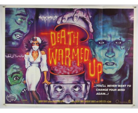 Death Warmed Up (1984) British Quad film poster, artwork by Graham Humphrey's, folded, 30 x 40 inches. 