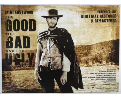 The Good, The Bad and The Ugly (R-2008) British Quad film poster, Park Circus release, Western starring Clint Eastwood, rolle