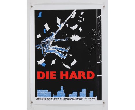 Die Hard (R-2010) Silk screen poster for The Astor Theatre on the 5th of July 2010, hand signed and numbered by the artist Ti