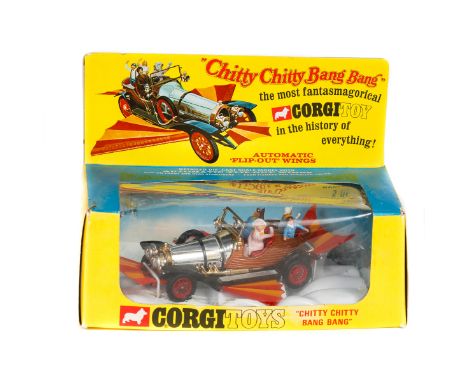 An original 1967 issue Corgi Chitty Chitty Bang Bang (266). Complete with all four original figures, front and rear wings. Bo