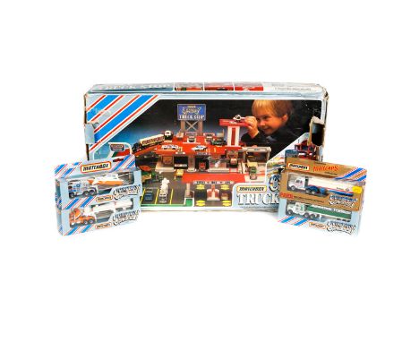 16 Matchbox Convoy Series articulated tractor and trailer units. Including; CY5 Peterbilt covered truck, CY12 Aircraft transp