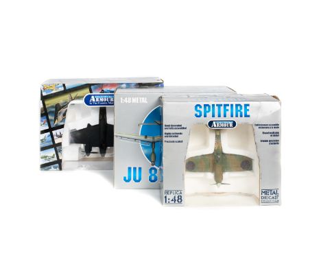 5 Collection Armour (by Franklin Mint) 1:48 scale WW2 British and German aircraft. Hawker Hurricane VY Q. 2x Supermarine Spit