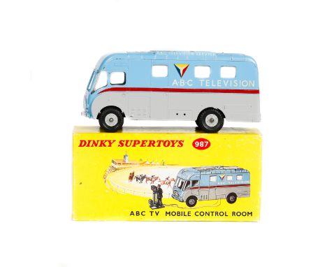 Dinky Supertoys ABC TV Mobile Control Room (987). Blue, grey and red body with ABC Television Service etc to sides. Complete 