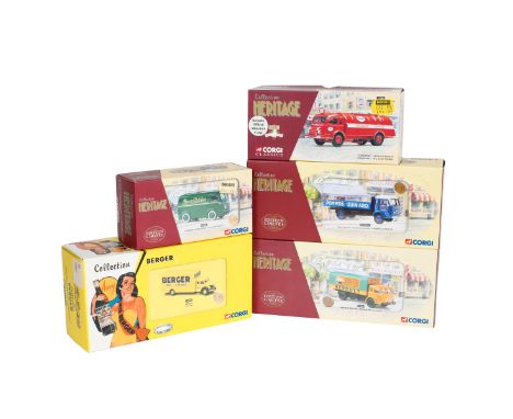 10 Corgi Heritage Collection French Commercial Vehicles. Saviem Bache - Renault Monte-Carlo 71006. Unic Saverne vehicle de se