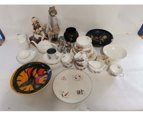 A collection of ceramics to include; a part Royal Crown Derby Posie pettern tea service, a part Susie Cooper tea service, LLa