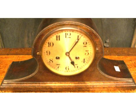 Wooden vintage chiming mantel clock, this item is sold as untested.