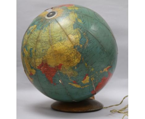 An Encyclopedia Britannica globe lamp