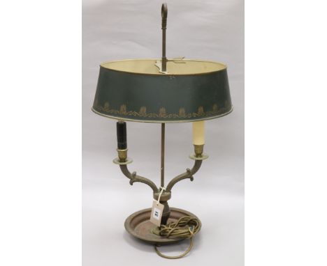 A Tolware desk lamp H.62cm x W.36cm