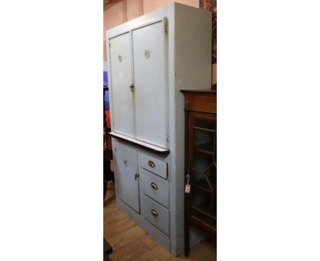 A vintage kitchen cupboard W.105cm