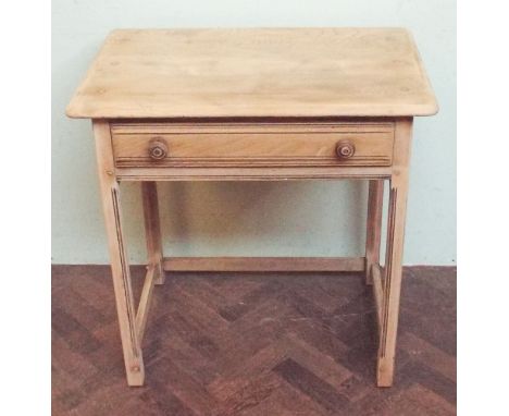 2'6 Ercol stripped oak hall table with fitted drawer 