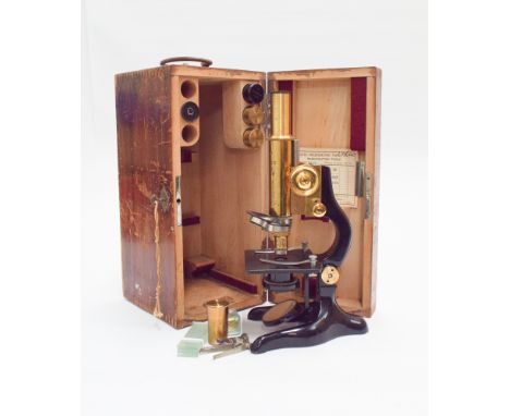 Ogilvy & Company microscope with accessories in fitted box 