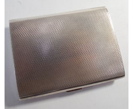 Hallmarked silver engine turned cigarette case