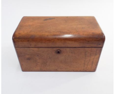 Victorian walnut 2 division tea caddy 