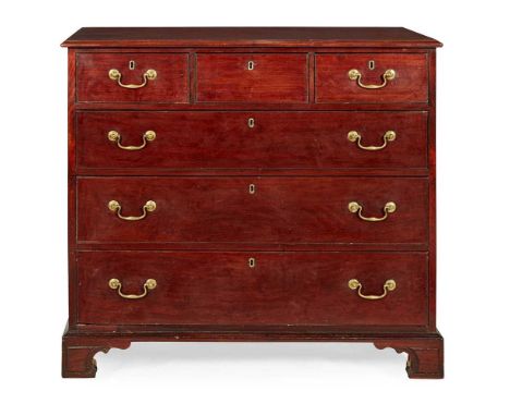 SCOTTISH GEORGE III MAHOGANY CHEST OF DRAWERS, ATTRIBUTED TO WILLIAM BRODIE 18TH CENTURY the top with a moulded edge over thr