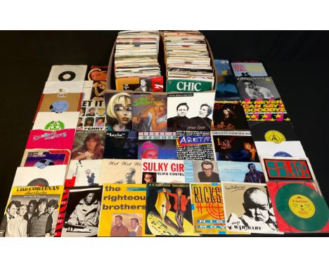 Vinyl Records - 45rpm 7" singles various genres and artists including Elvis Costello and the Attractions, Tom Robinson, Right