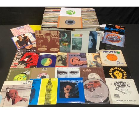 Vinyl Records - 45rpm 7" singles various genres and artists including Rush, Iron Maiden, Nazareth, Led Zeppelin, Pink Floyd, 