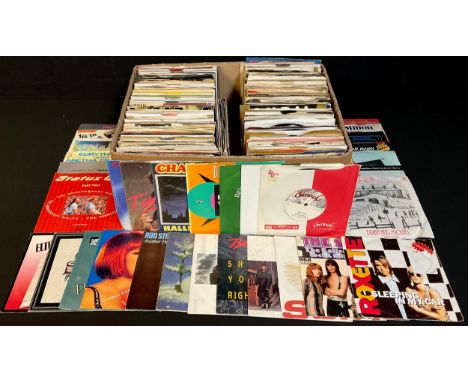 Vinyl Records - 45rpm 7" singles various genres and artists including Tina Turner, Roxette, Status Quo, The Sweet, T-Rex, The