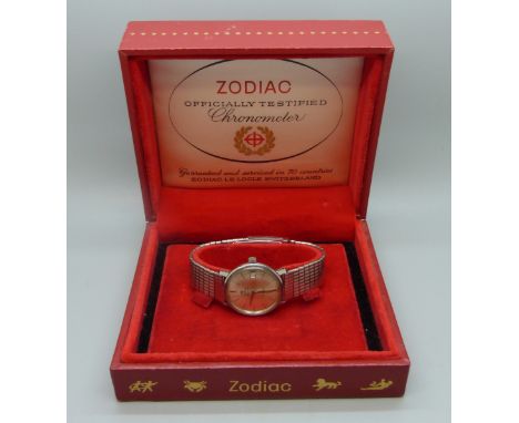A Zodiac automatic chronometer wristwatch, with box 