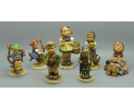Seven Hummel figures, two a/f 