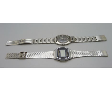 Two wristwatches, Roamer and Casio 