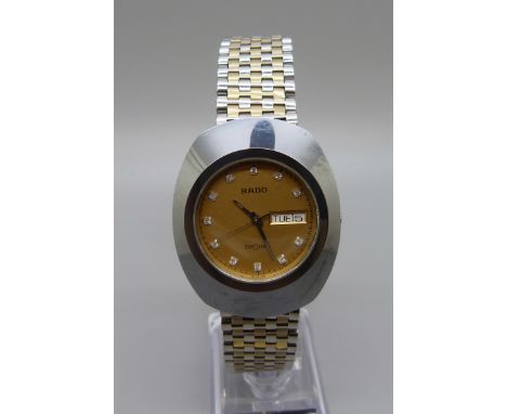 A gentleman's Rado DiaStar Swiss wristwatch, 35mm case, with a Rado travel case 