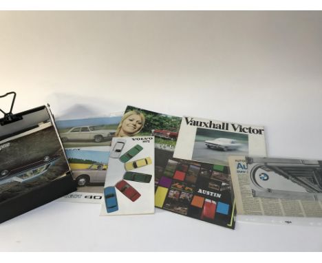 Quantity of vintage motoring brochures and various motoring memorabilia