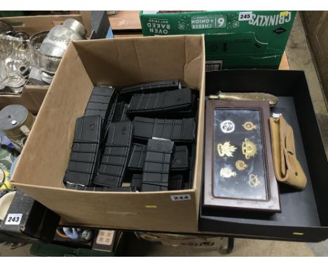 Two boxes of Militaria