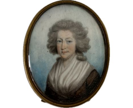 Miniature portrait of a Georgian lady [Height: 60mm] 