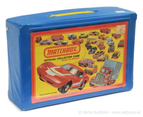 Matchbox Superfast 1980 copyright US Issue 24-Car Carry Case with light blue inner trays - Near Mint.