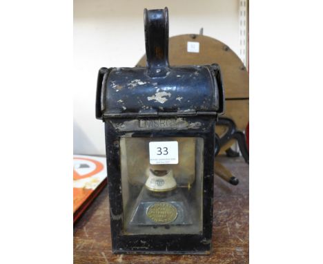 A Midland Railway Co. carriage lamp