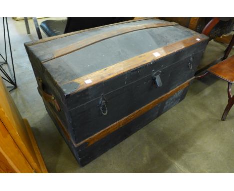 A steamer trunk