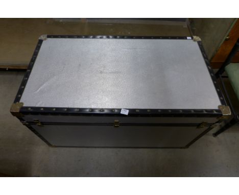 A steamer trunk