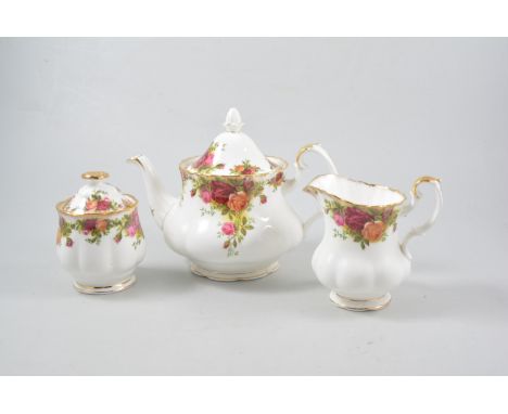 A Royal Albert "Old Country Roses" tea/dinner service, comprising 6 x 26cm plates, 9 x 21cm plates, 12 x 16cm plates, 6 x sou